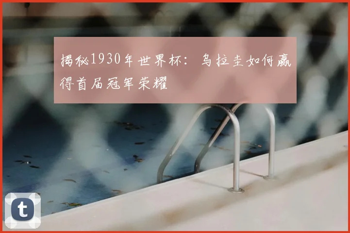 揭秘1930年世界杯:乌拉圭如何赢得首届冠军荣耀